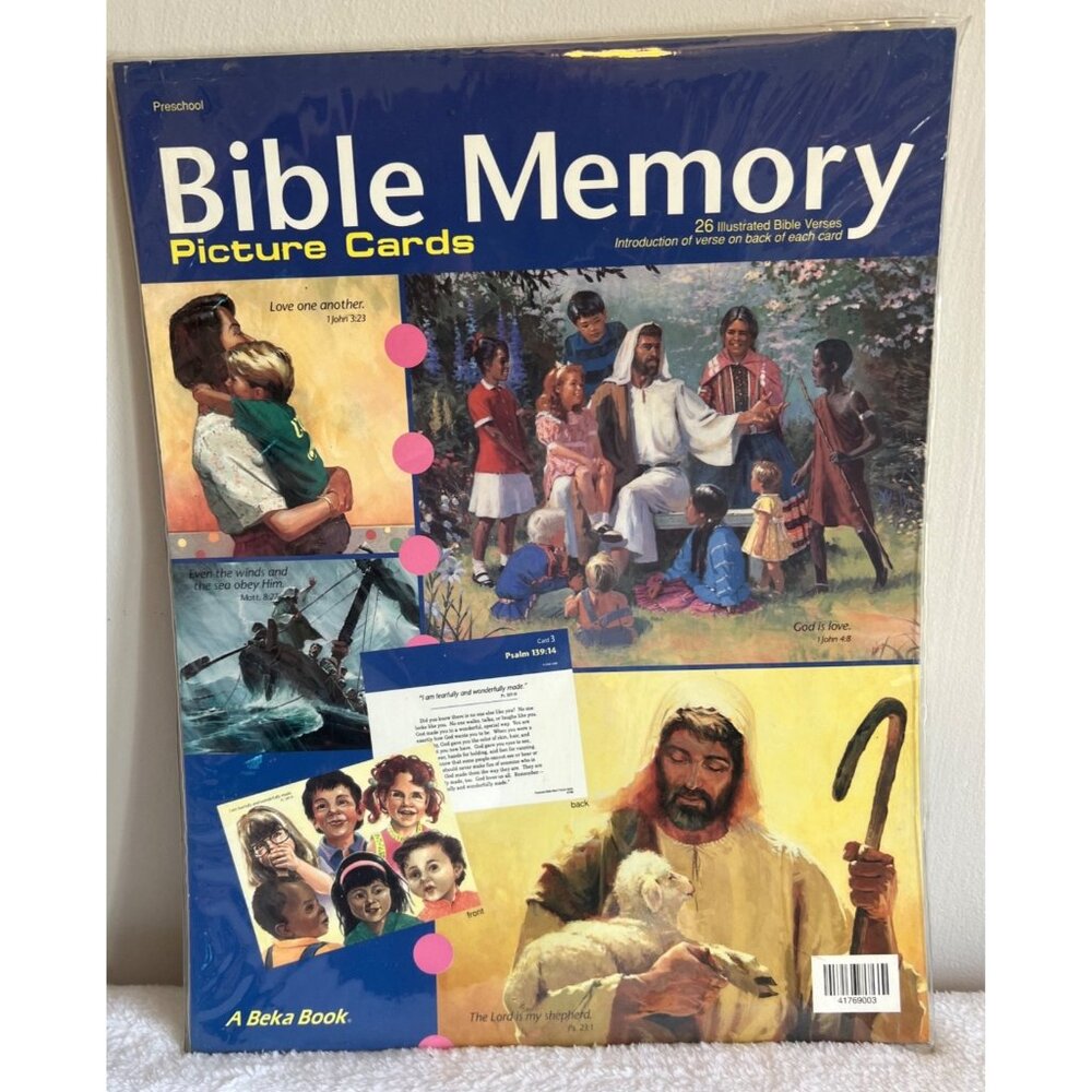 A Beka Bible Memory Picture Cards Preschool 25 (of 26) Illustrated Bible Verses